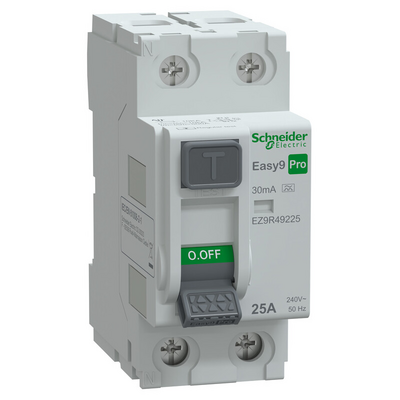 Vikavirtasuojakytki Schneider Electric Easy9 RCCB 2p 25a 30mA A