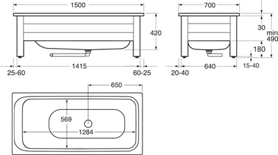 HALVFRONTSTATIV GUSTAVSBERG 6415