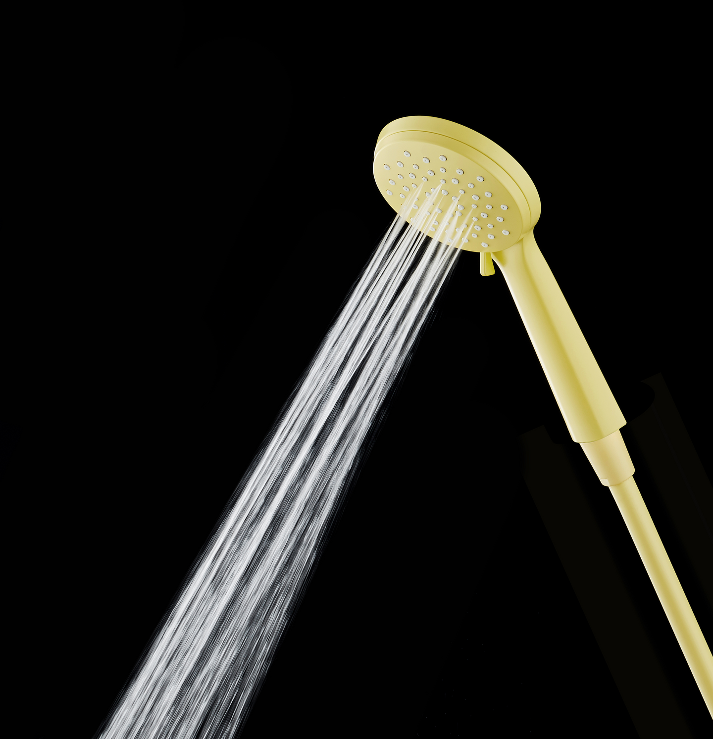 Käsisuihku ja suihkuletku pastellinkeltainen 1,5m letku