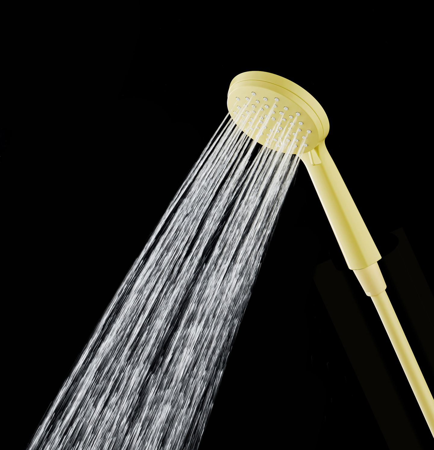 Käsisuihku ja suihkuletku pastellinkeltainen 1,5m letku