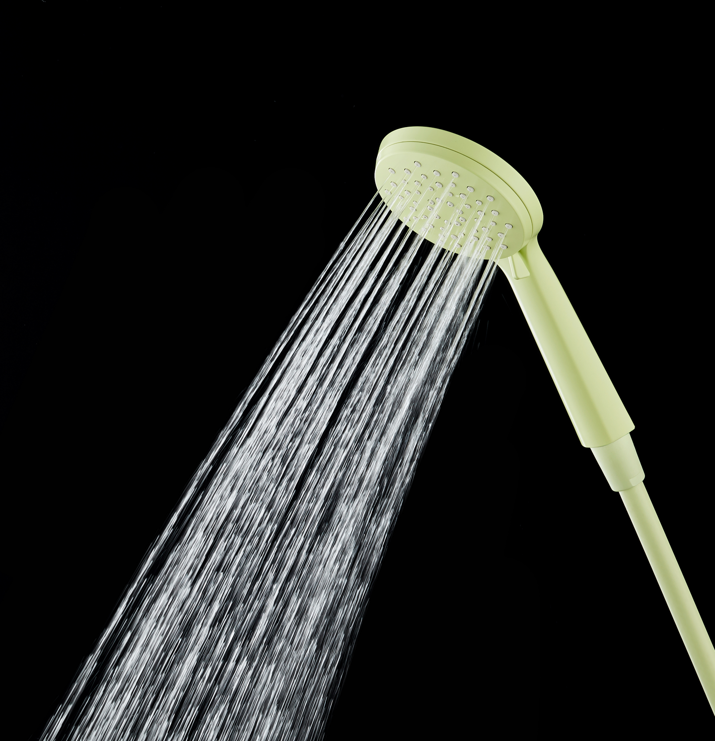 Käsisuihku ja suihkuletku pastellinvihreä 1,5m letku