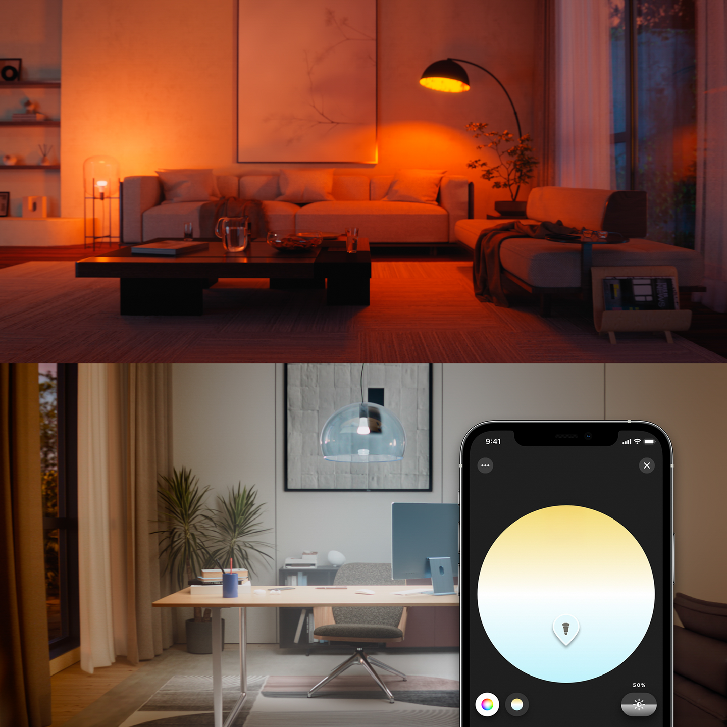 Led-lamppu PHILIPS HUE White and Color Ambiance 1600lm 11.8W 1000-20000K E27