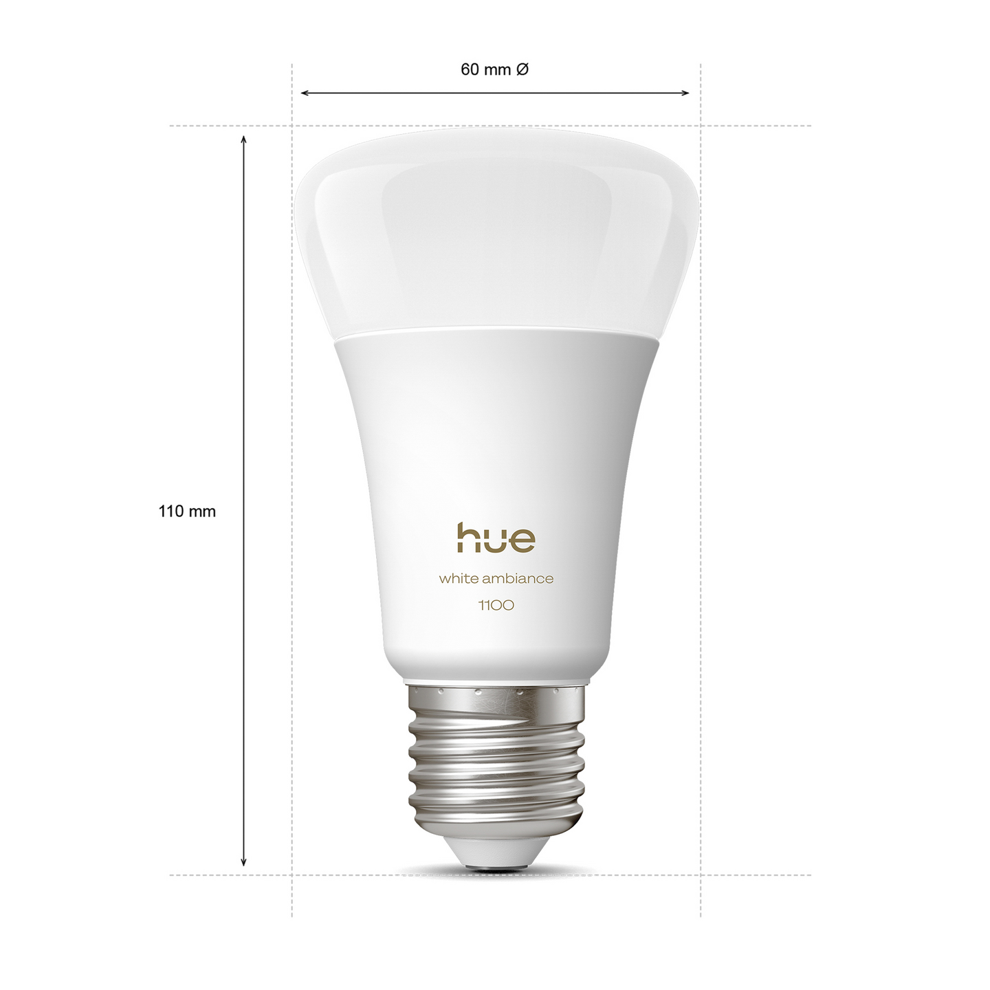 Led-lamppu PHILIPS HUE White Ambiance 1100lm 8.1W 1000-20000K E27 2kpl