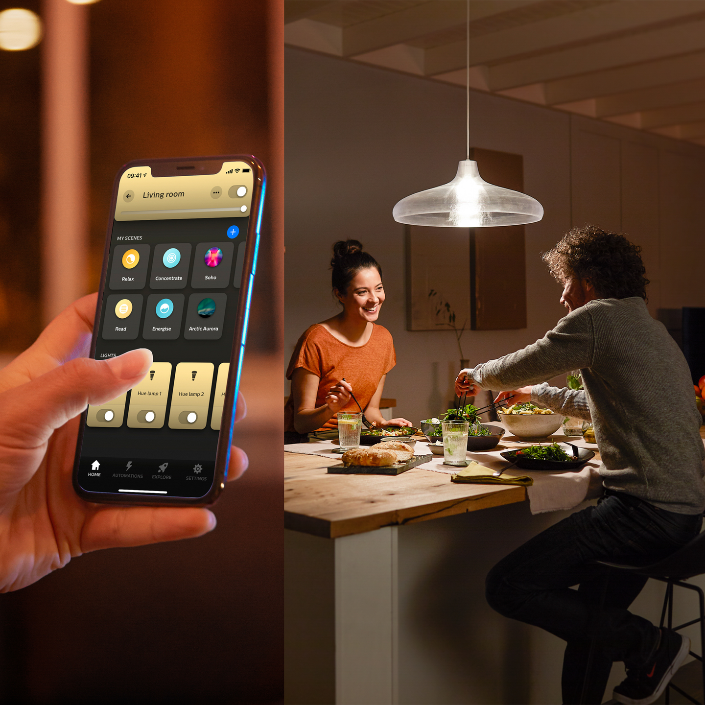 Led-lamppu PHILIPS HUE White 1100lm 9.5W 2700K E27 2kpl