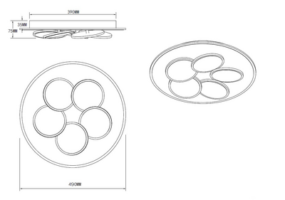 Kattovalaisin TRIO Mandala led 35W 4200lm mattavalkoinen