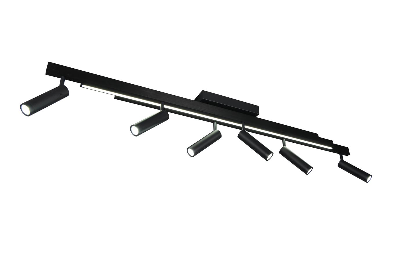 Spottivalaisin TRIO Zeno 6xled 5,5W 650lm + led 18W 220LM 6-os mattamusta