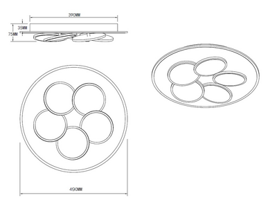 Kattovalaisin TRIO Mandala led 35W 4200lm harmaa