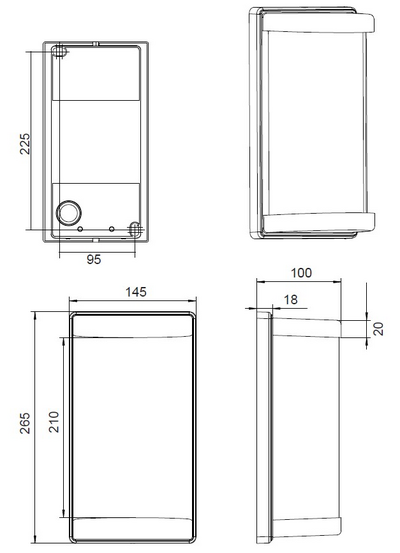 Ulkoseinävalaisin TRIO Puelo E27 mattavalkoinen