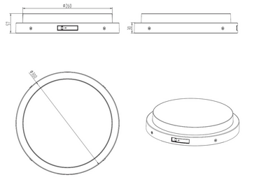 Ulkokattovalaisin TRIO Bermejo led 14W 1450lm 30cm antrasiitti