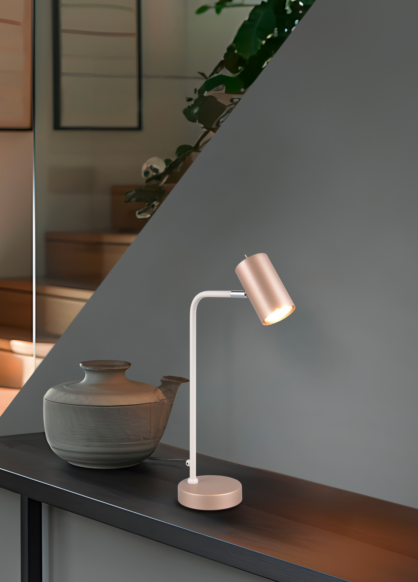 Pöytävalaisin TRIO Marley GU10 kahvi