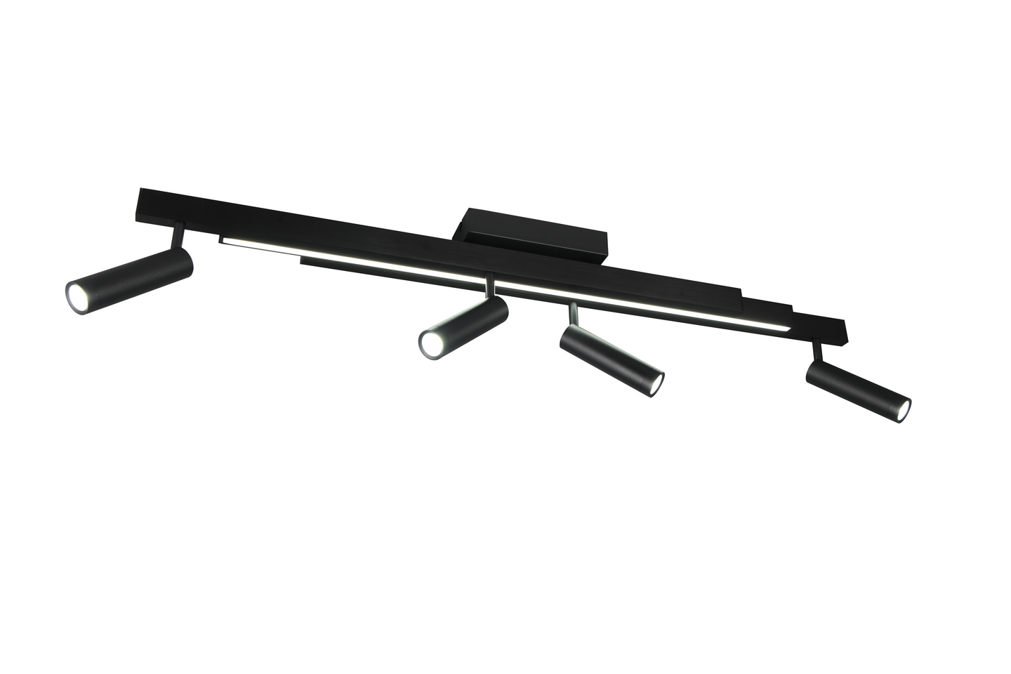 Spottivalaisin TRIO Zeno 4xled 5,5W 650lm + led 12W 1500LM 4-os mattamusta