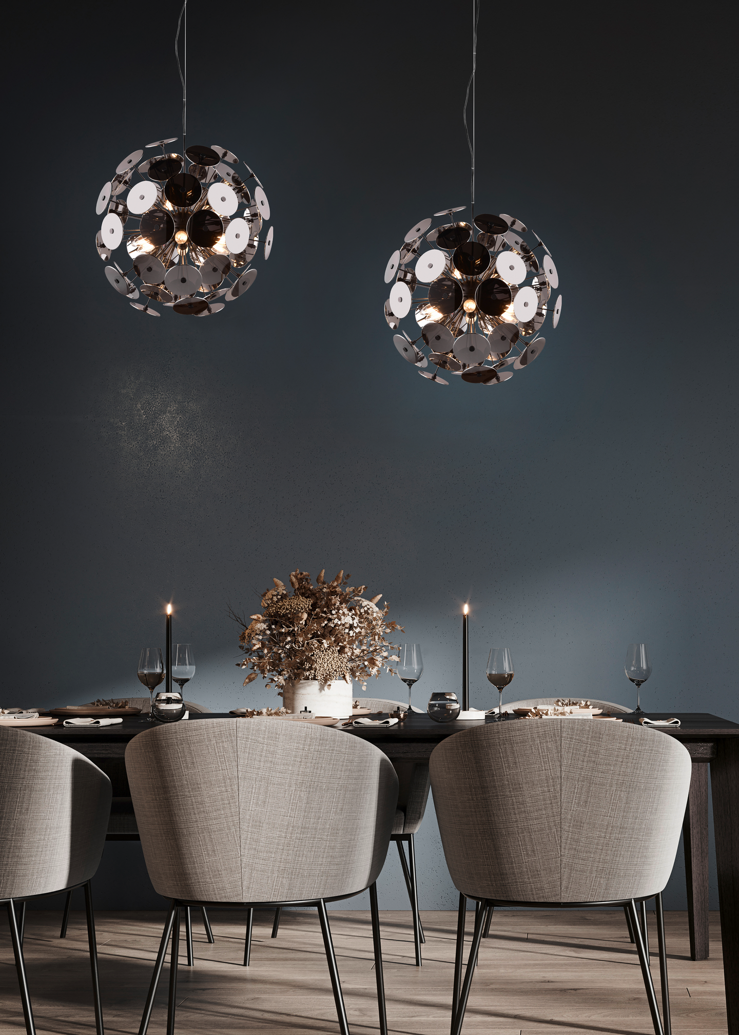 Riippuvalaisin TRIO Discalgo 6xE14 kromi