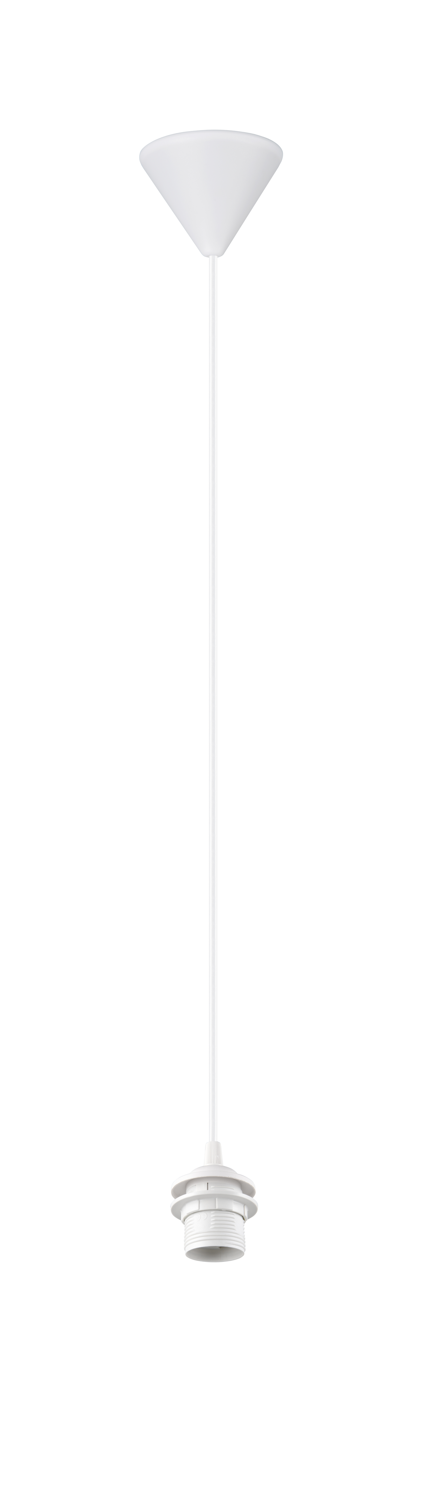 Valaisinripustusjohto TRIO Sala E27 2m valkoinen muovijohdolla