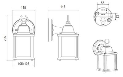 Ulkoseinävalaisin TRIO Mirande E27 mattavalkoinen