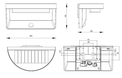 Aurinkokennovalaisin TRIO Moro Hybrid 8W 850lm mattamusta