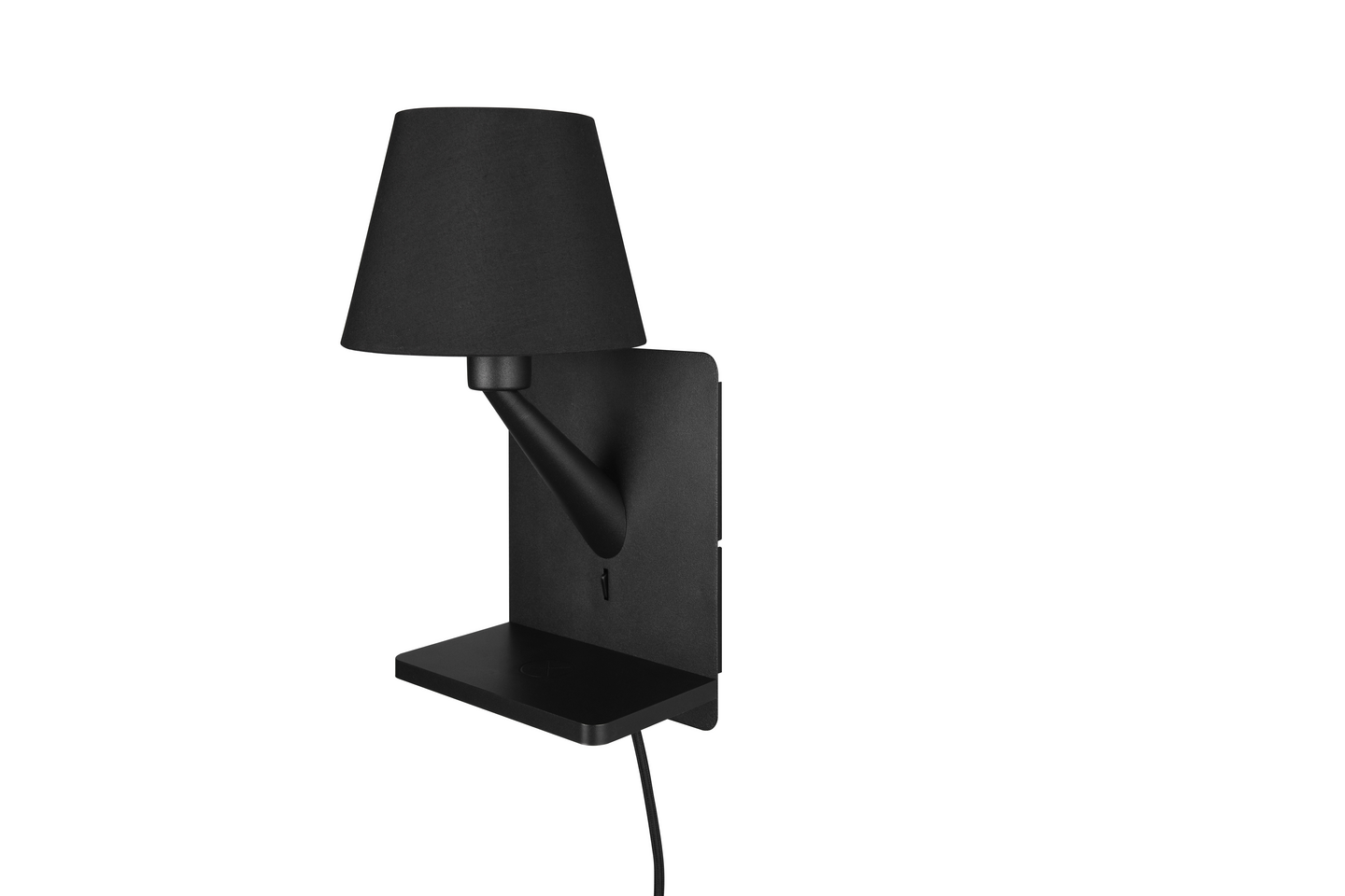 Seinävalaisin TRIO Comfort E14 mattamusta latausasemalla