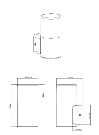 Ulkoseinävalaisin TRIO Hoosic E27 1-os mattamusta