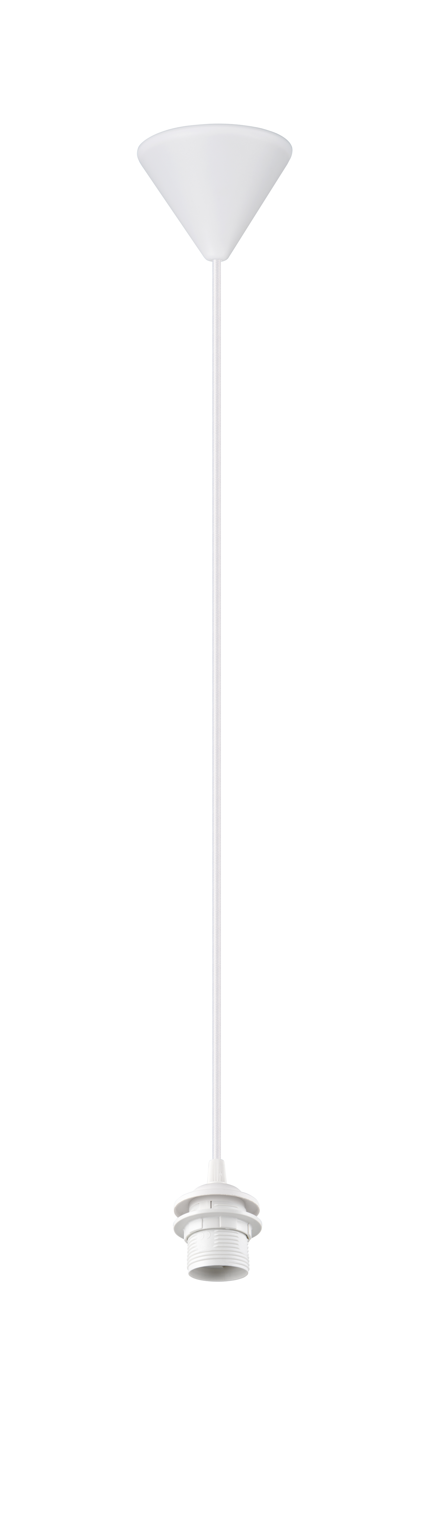 Valaisinripustusjohto TRIO Sala E27 2m valkoinen tekstiilijohdolla