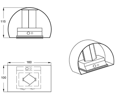 Tunnistinvalaisin TRIO Talent 2xled 0,5W 50lm musta pyöreä ladattava