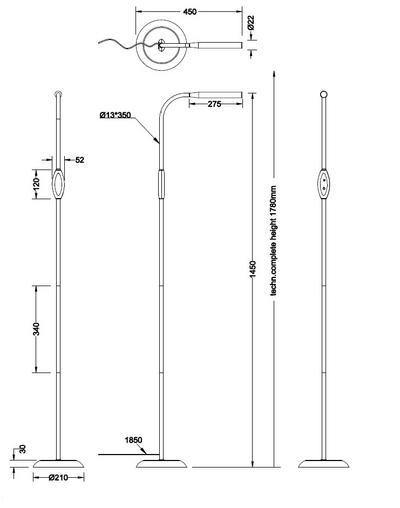 Lattiavalaisin TRIO Toro led 5W 700lm valkoinen
