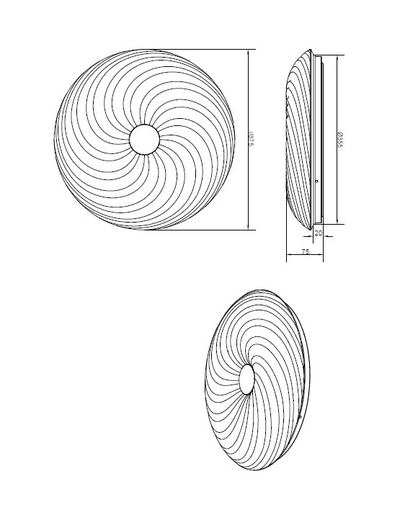 Kattovalaisin TRIO Gravity led 22W 2600lm 37cm valkoinen