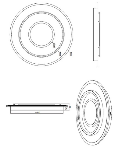 Kattovalaisin TRIO Jora led 55W 6400lm 60cm mattavalkoinen