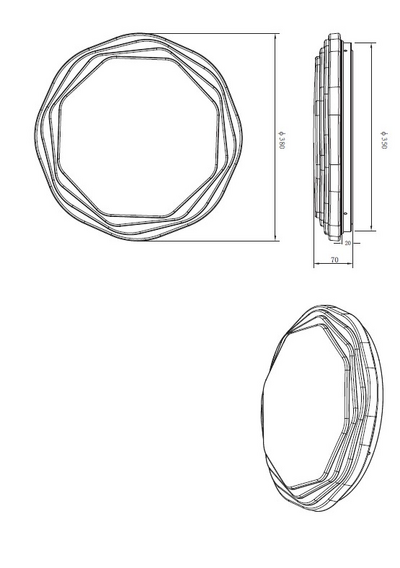 Kattovalaisin TRIO Dizzy led 22W 2600lm valkoinen starlight