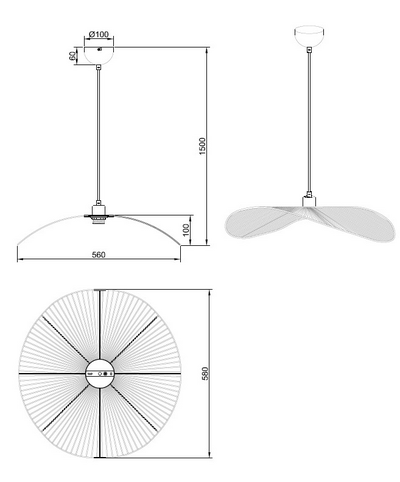 Riippuvalaisin TRIO Laurine E27 58cm ruskea