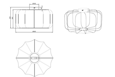 Kattovalaisin TRIO Madeline E27 40cm valkoinen