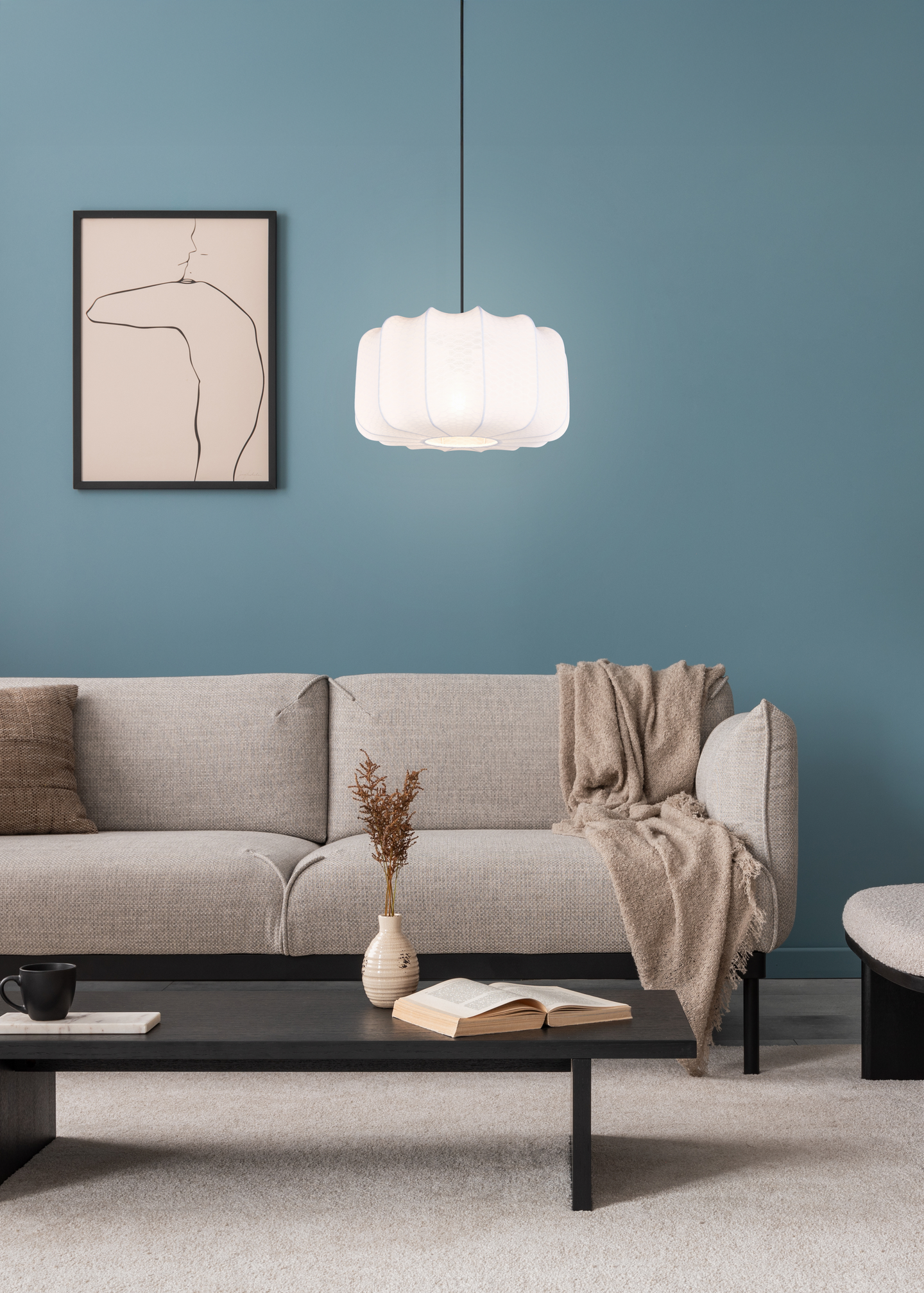 Riippuvalaisin TRIO Madeline E27 40cm valkoinen