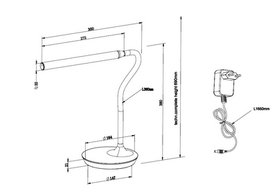 Pöytävalaisin TRIO Toro led 5W 700lm musta