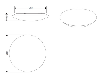 Kattovalaisin TRIO Umbria 23W 3200lm 37cm valkoinen