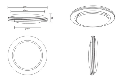 Kattovalaisin TRIO Atria led 21W 2500lm 48cm valkoinen
