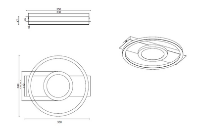 Kattovalaisin TRIO Wheeler led 16W 2000lm mattamusta pyöreä