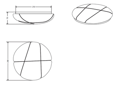 Kattovalaisin TRIO Tibor led 10W 1200lm 28cm valkoinen