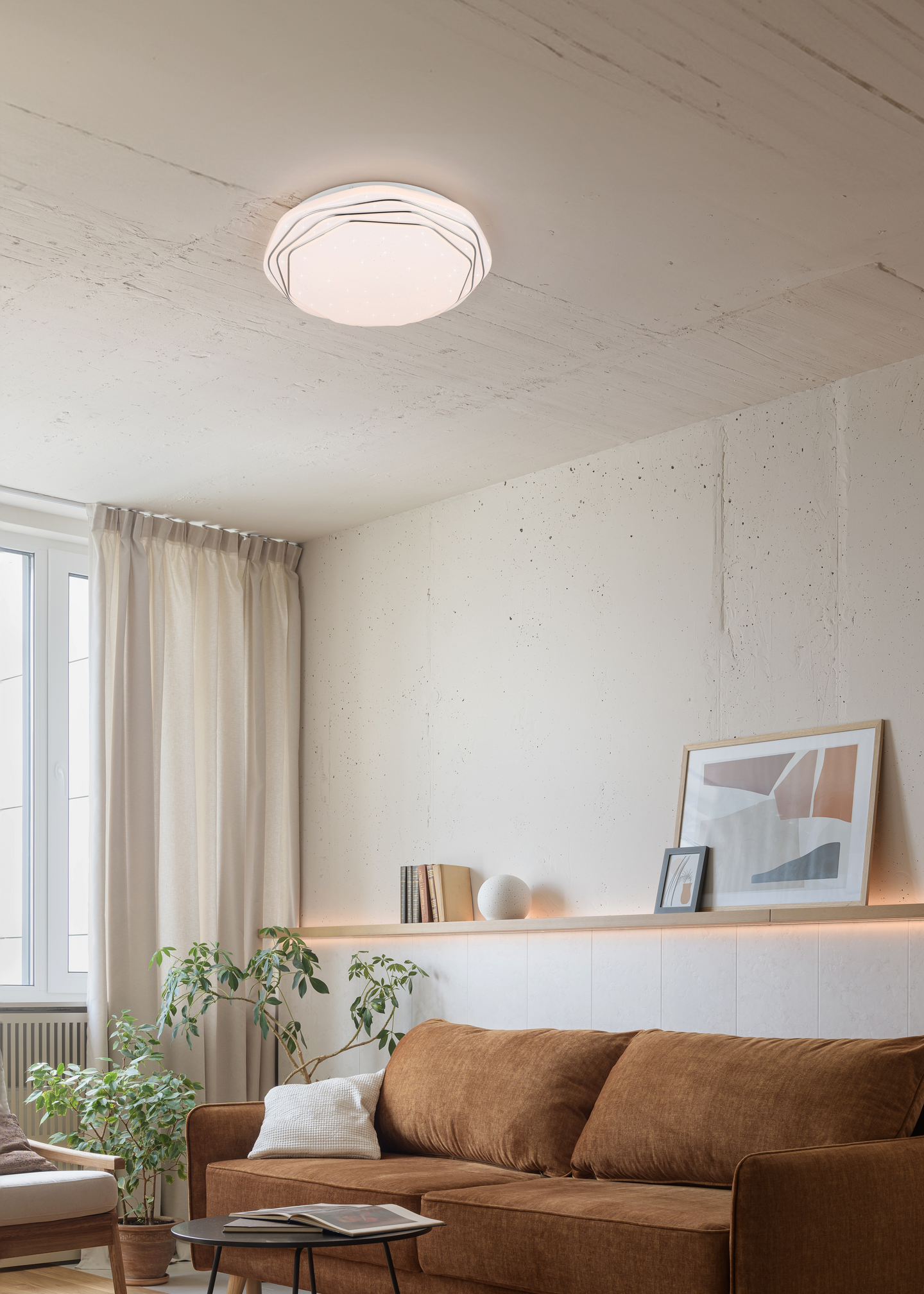 Kattovalaisin TRIO Dizzy led 22W 2600lm valkoinen starlight