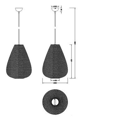 Riippuvalaisin TRIO Janine E27 valkoinen