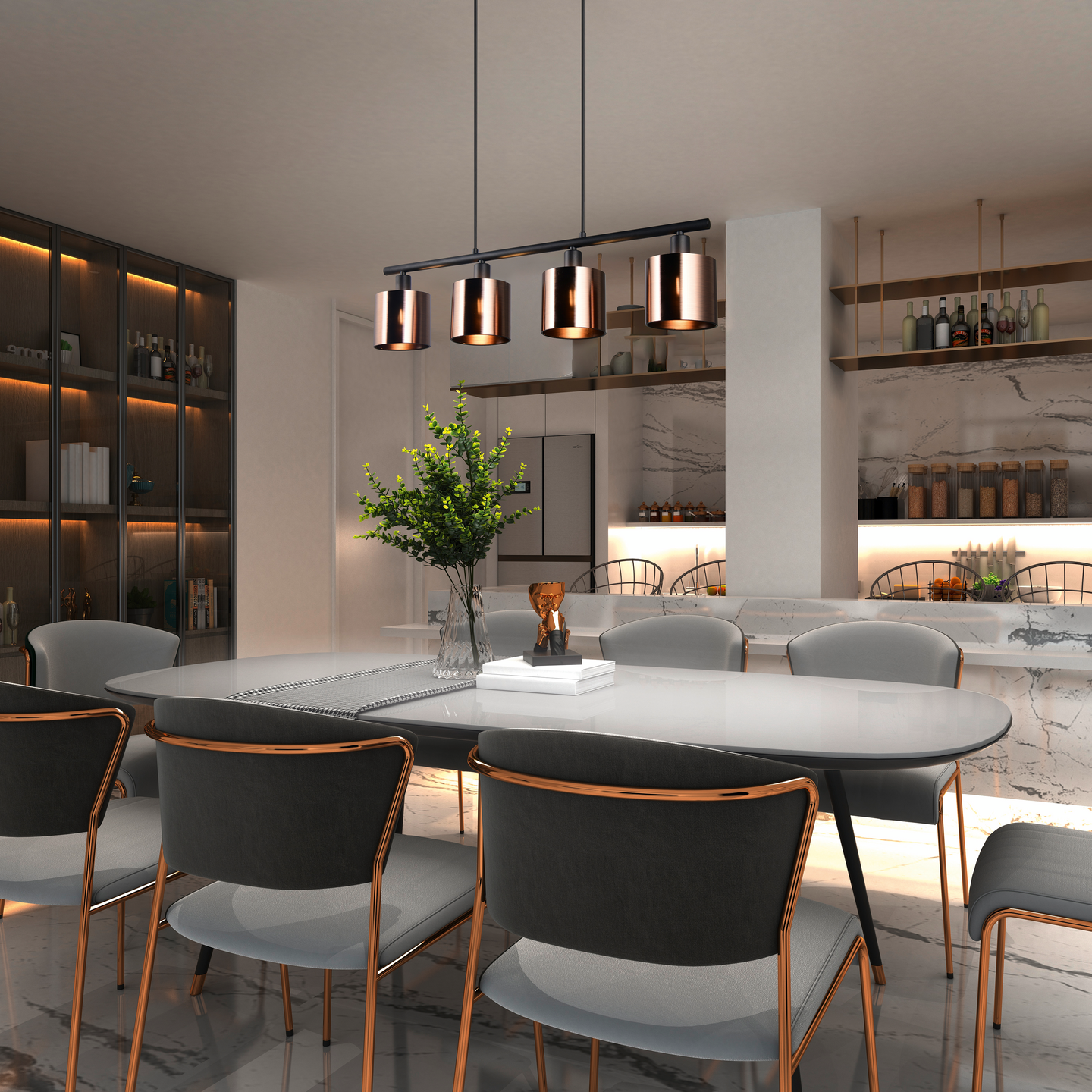 Riippuvalaisin TRIO Jason E14 4-os musta/pronssi