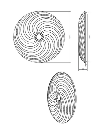 Kattovalaisin TRIO Gravity led 45W 5300lm 57cm valkoinen