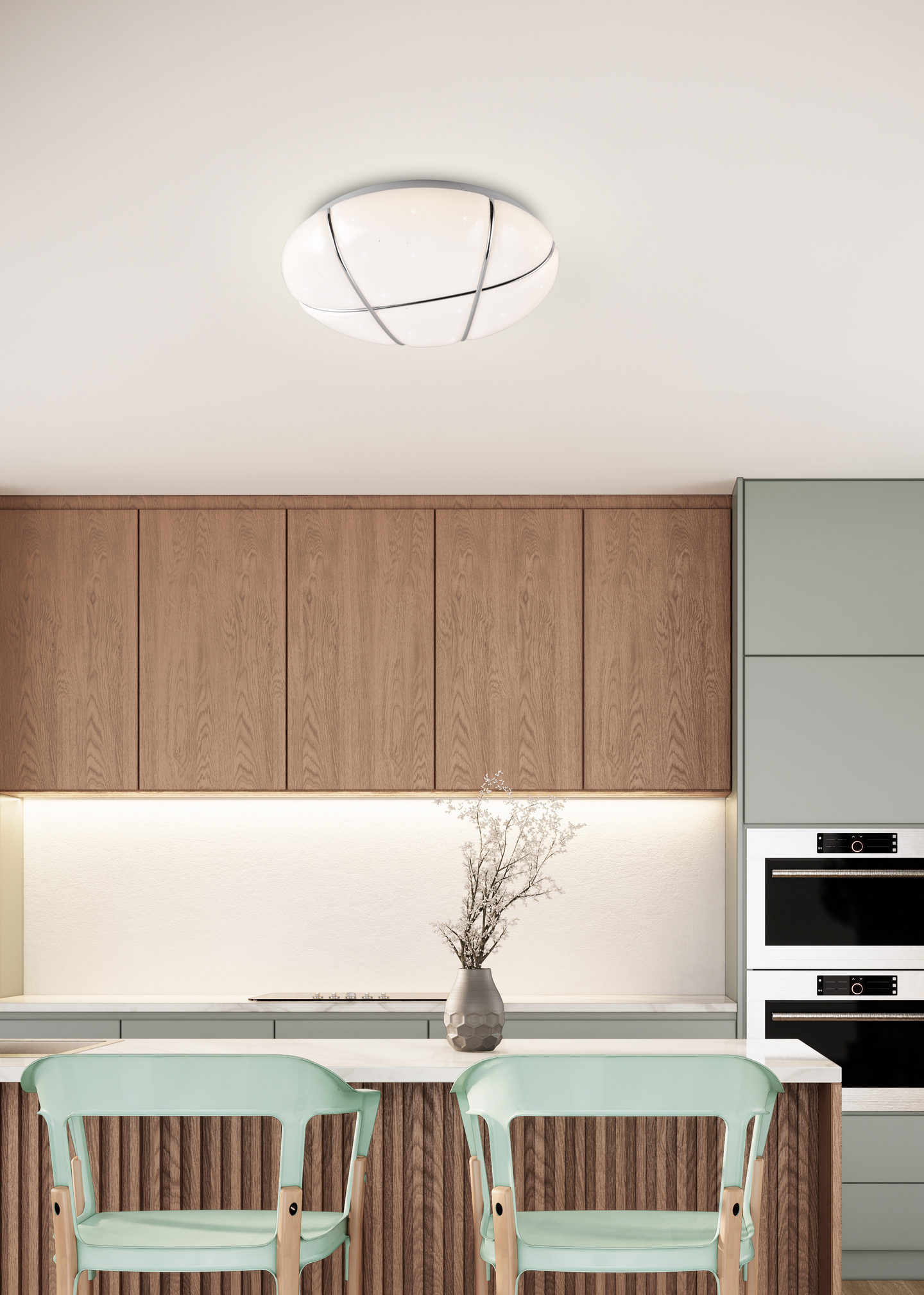 Kattovalaisin TRIO Tibor led 10W 1200lm 28cm valkoinen