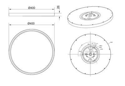 Kattovalaisin TRIO Draco led 30W 4000lm 40cm 3CCT SwitchDim musta