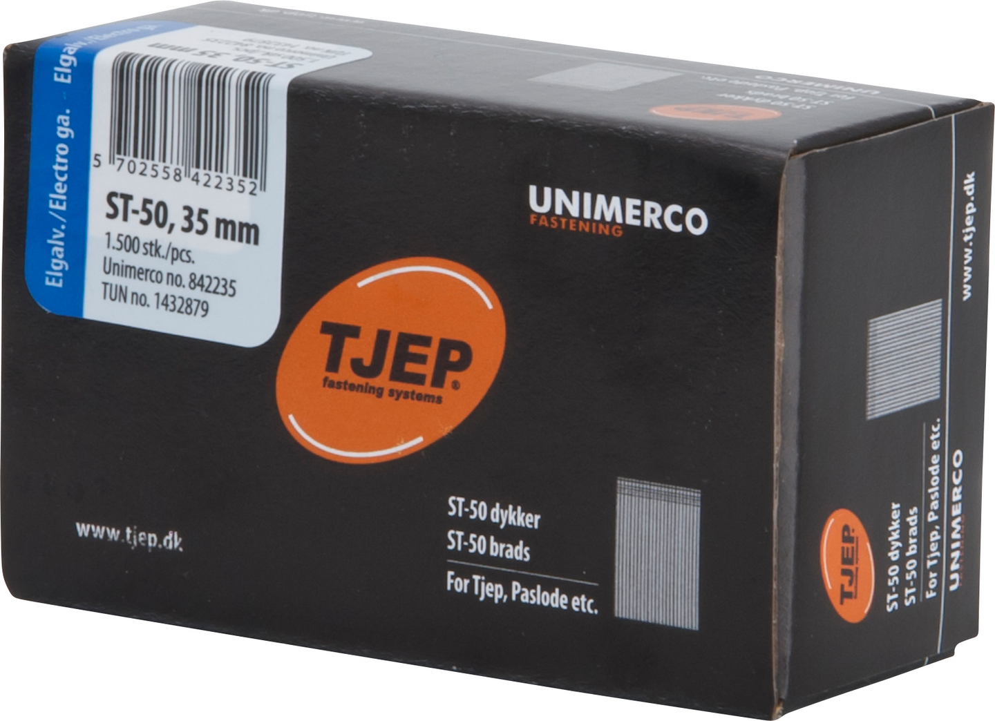 Betoniviimeistelynaula TJEP 35mm karkaistu sähkösinkitty 1500kpl