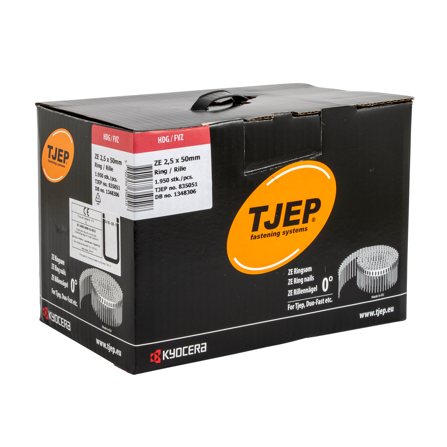 Rullanaula TJEP 50x2,5mm kuumasinkitty kampanaula 1950kpl