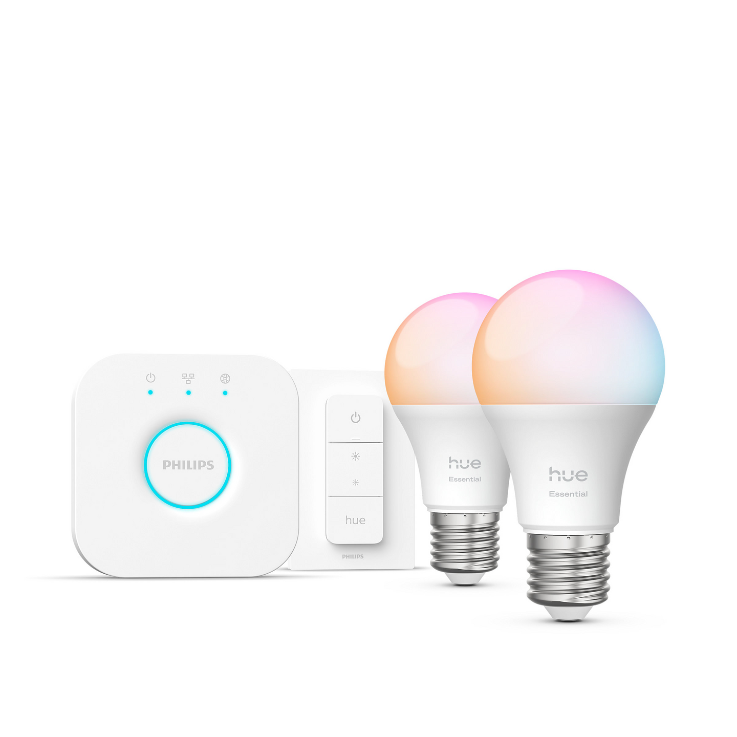 Aloituspakkaus PHILIPS ESSENTIAL White and Color Ambiance 806lm 2200-6500K E27