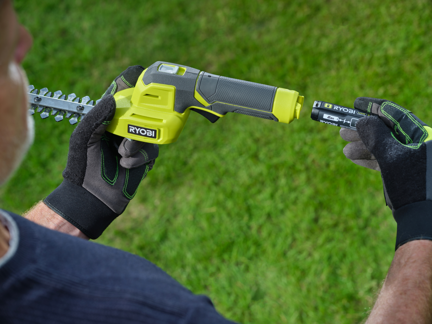 Akkuruohosakset/-pensasleikkuri Ryobi RY4CGSA-120 4V USB Lithium 1x2,0Ah