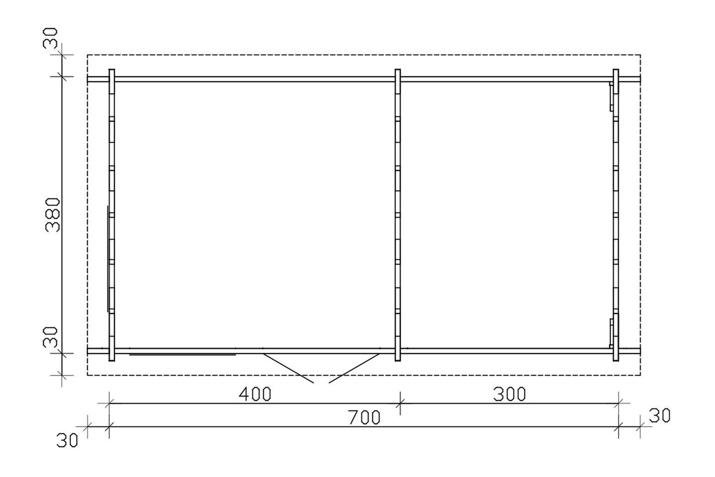Pihatalo ja katos Vikersund 15,2m2 + 11,4m2