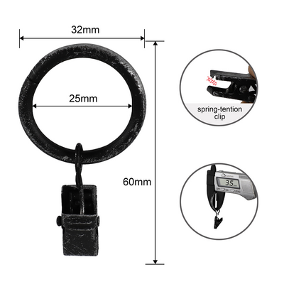 Verhorenkaat nipistimellä 32/38mm mustakulta