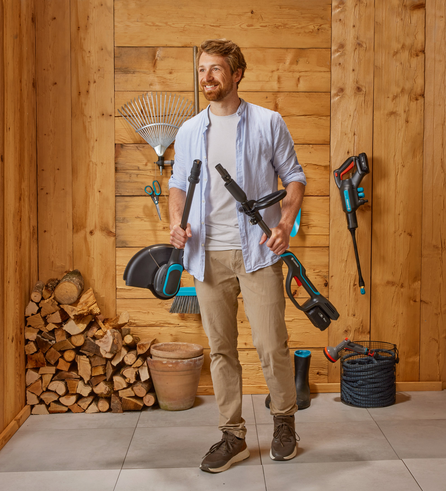 Akkutrimmeri GARDENA PowerTrim 30/18V P4A Set