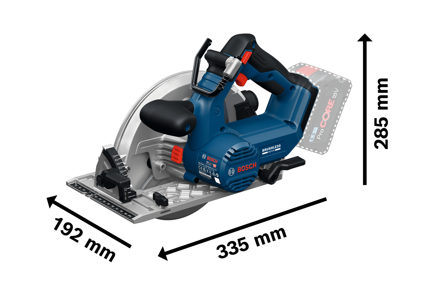 Akkukäsipyörösaha Bosch GKS18V-68-2 Solo