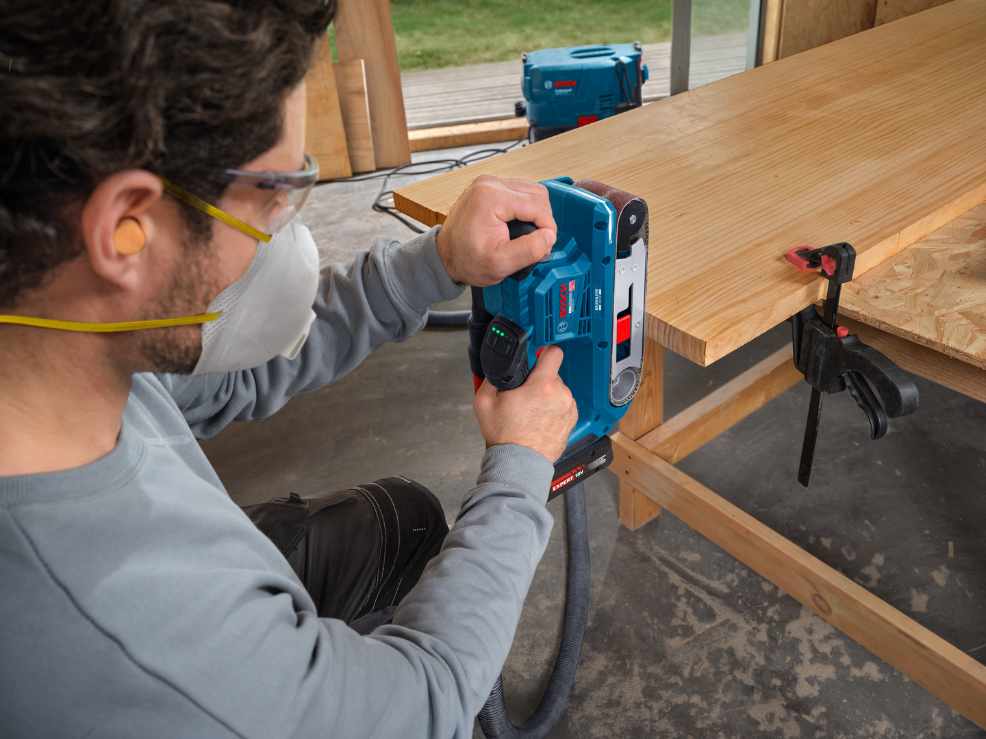 Nauhahiomakone Bosch GBS18V-75 Solo